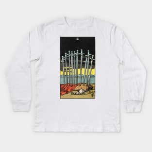 TEN OF SWORDS Kids Long Sleeve T-Shirt